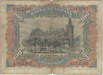 Espanha 100 Pesetas 1907